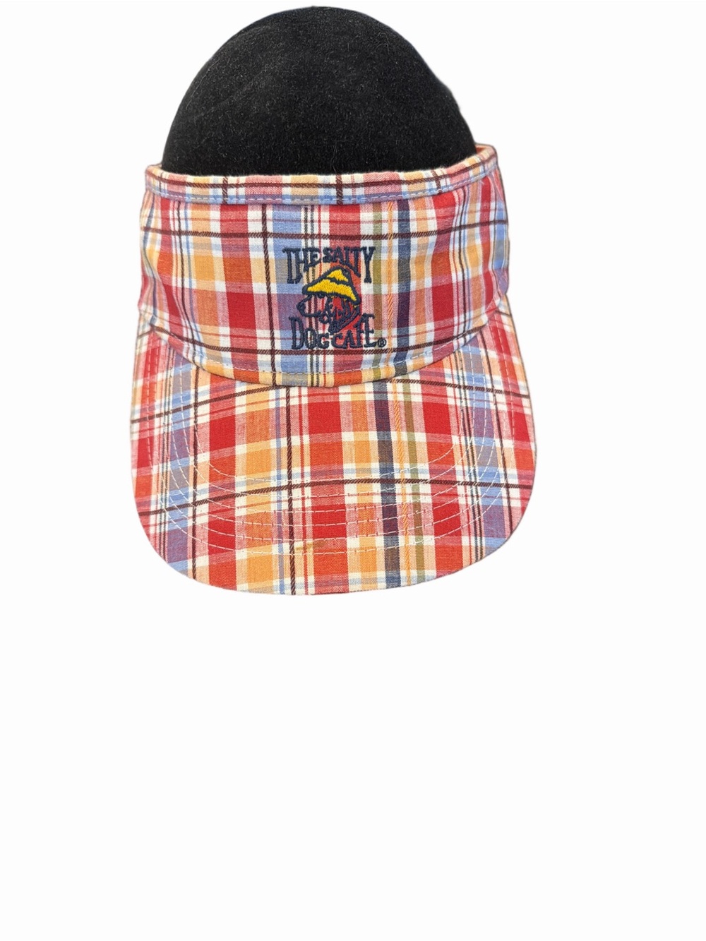 The Salty Dog Cafe Plaid SunVisor Hat-  Hilton Head Island SC